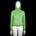 Victoria's Secret Pink - Hoodie - Mint - Size M - Mint green zip-up hoodie with ribbed cuffs and hem, featuring front kangaroo pockets and printed rhinestone text on the back. Hood includes adjustable drawstrings.
