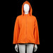 N&Y - Hoodie - Orange - Size M - Solid orange zip-up hoodie with adjustable drawstrings at the hood and hem. Features side zip pockets and a straight hem.