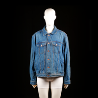 C&A - Denim jacket - Denim Blue - Size XXL - Classic button-up jacket with metal buttons and pointed flap chest pockets. Features vertical seams on front and back and buttoned cuffs.