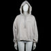 H&M - Hoodie - Ivory - Size XL - Oversized ivory hoodie with a drawstring hood and ribbed cuffs and hem. Small printed text detail on the upper left chest.