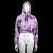 Fb Sister - Hoodie - Purple & Black - Size M - Cropped tie-dye hoodie in purple and black with an elasticated hem and drawstring hood. Long sleeves with plain cuffs.