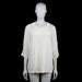 Pescara - Sweater - Ivory - Size XL - Ivory knitted sweater with three-quarter sleeves featuring a textured open-knit pattern. Ribbed hem, cuffs, and neckline add subtle detailing.