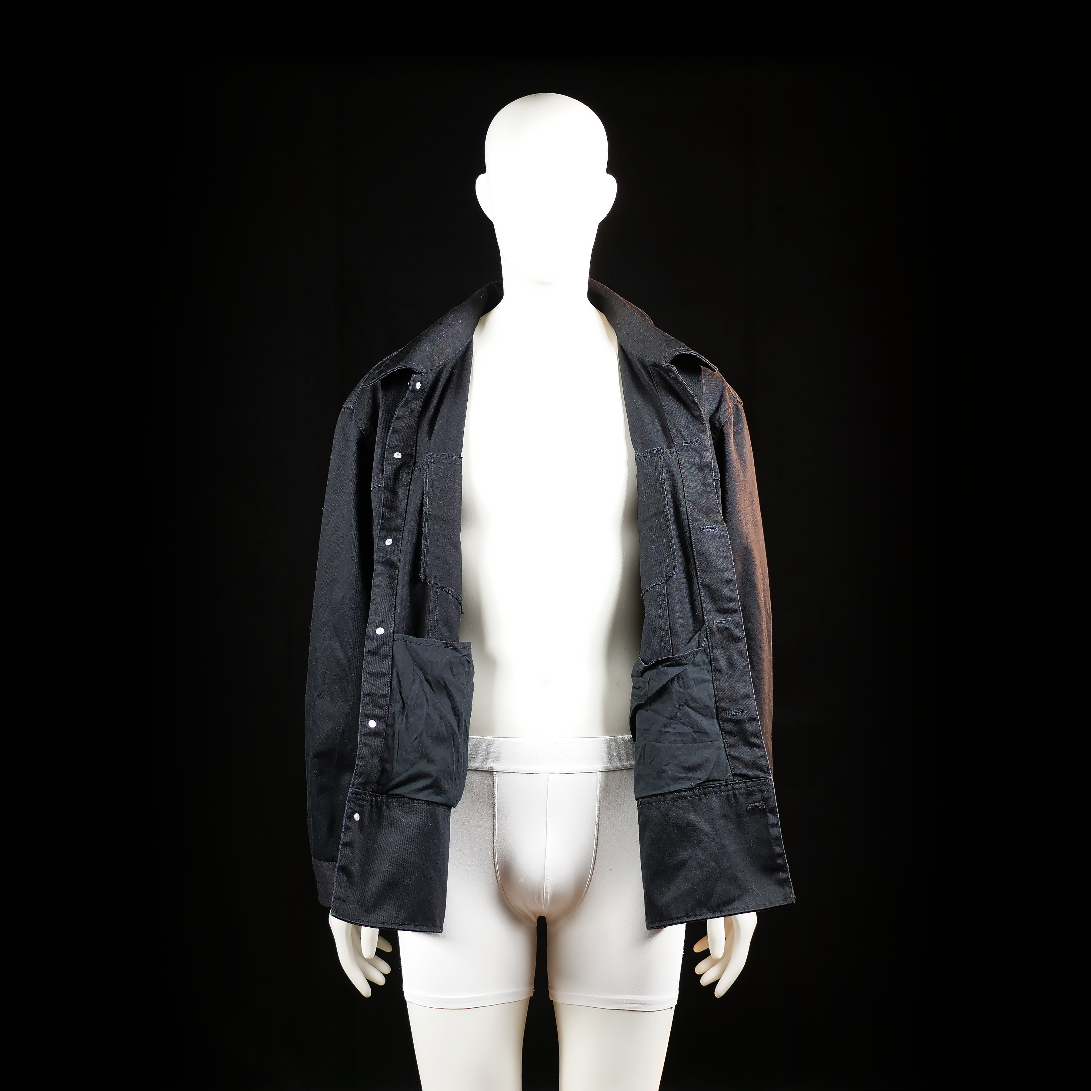 Trucker jacket - Black - Size XL