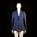 H&M - Blazer - Navy - Size 54 - Two-button single-breasted blazer with a notched lapel, flap pockets, and a chest welt pocket. Visible wrinkling throughout the body and sleeves.