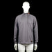 Jobman - Sports top - Gray & Black - Size L - Gray long-sleeve sports top with ribbed cuffs, black side panels, and a mock neck with a short front zipper. Contrast stitching runs along the shoulders and sides.