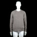 Dressmann - Sweater - Taupe - Size L - Taupe cable knit sweater with a round neckline and ribbed hem and cuffs. The front has a vertical braided pattern adding texture to the solid design.