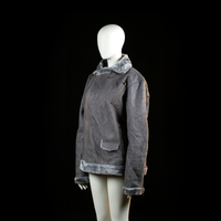Fur jacket - Dark Gray - Size L