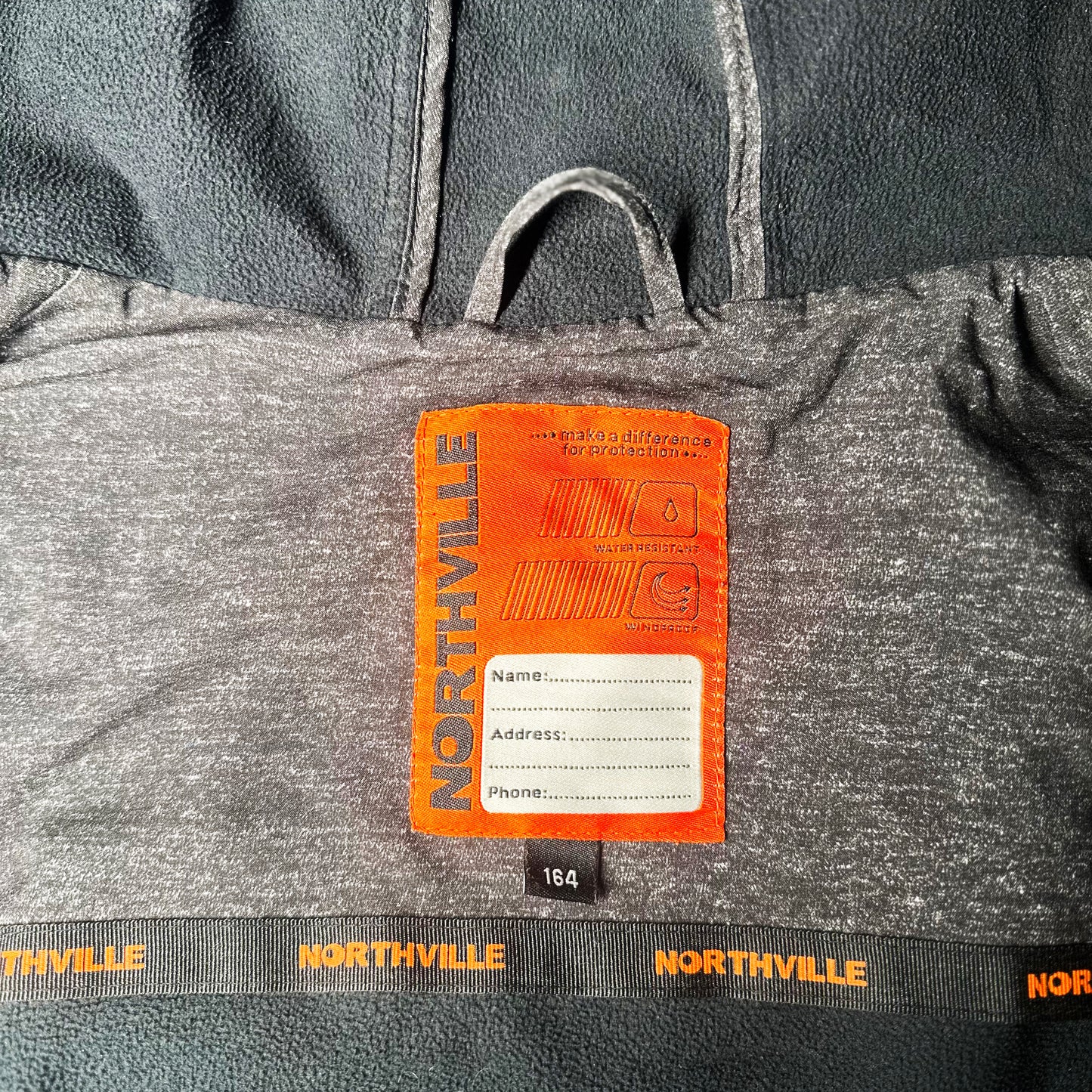 Sport jacket - Dark Gray & Orange - Size 164