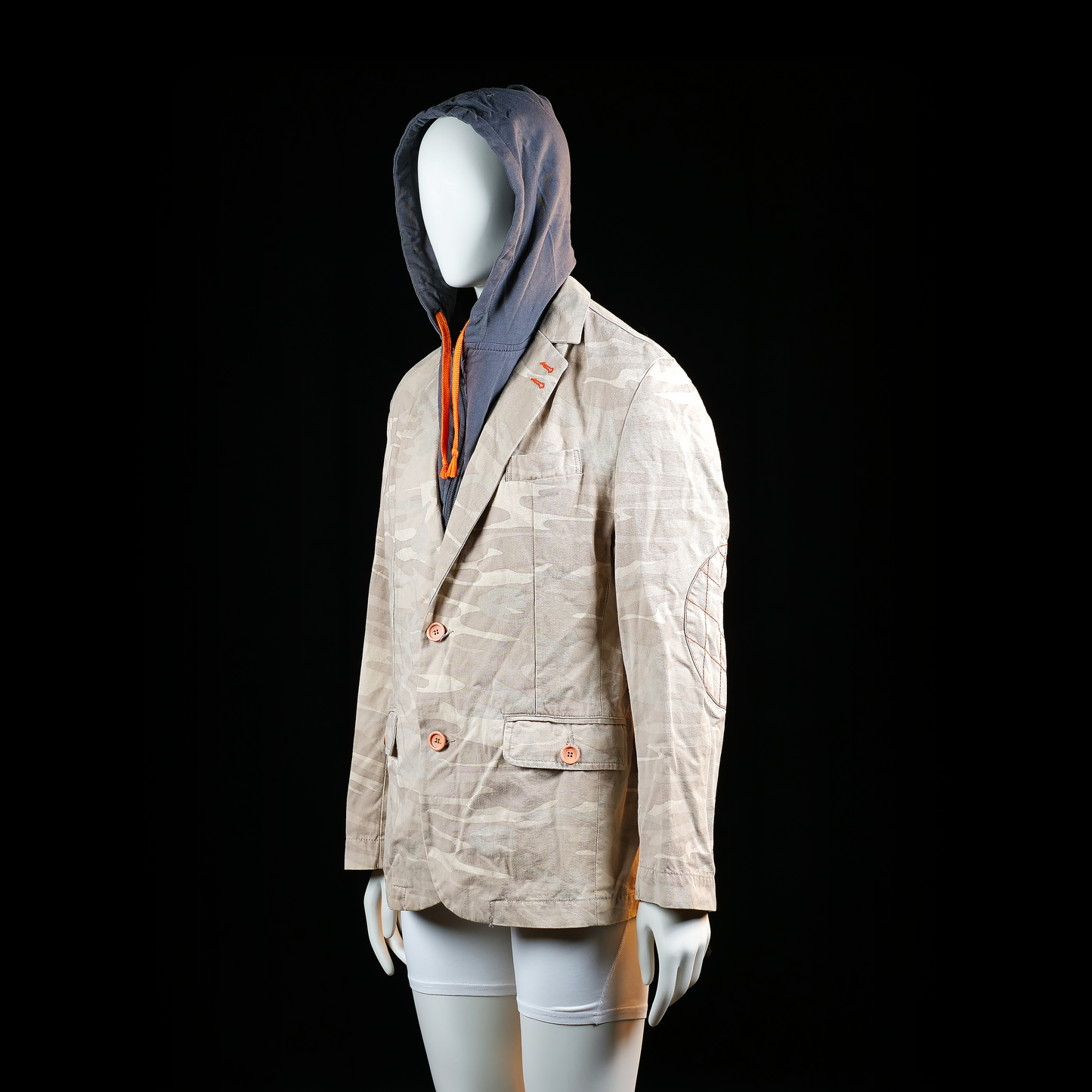Blazer - Beige & Dark Gray - Size L