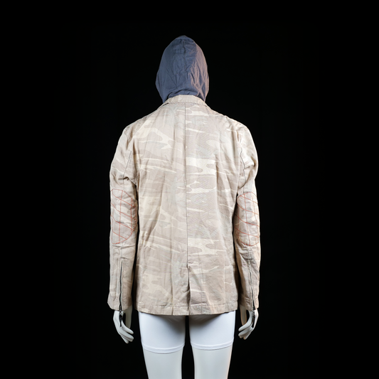 Blazer - Beige & Dark Gray - Size L