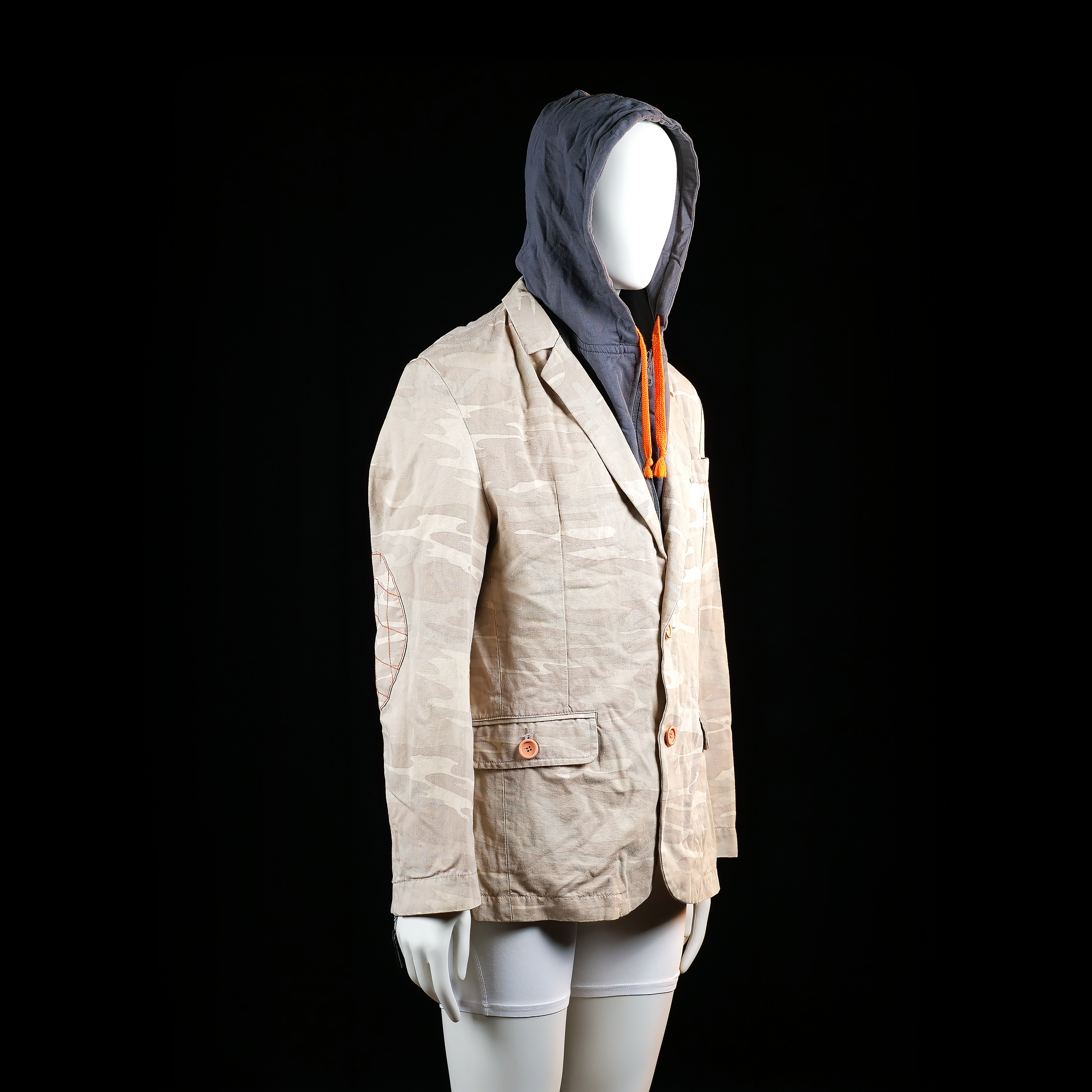 Blazer - Beige & Dark Gray - Size L