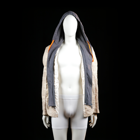 Blazer - Beige & Dark Gray - Size L