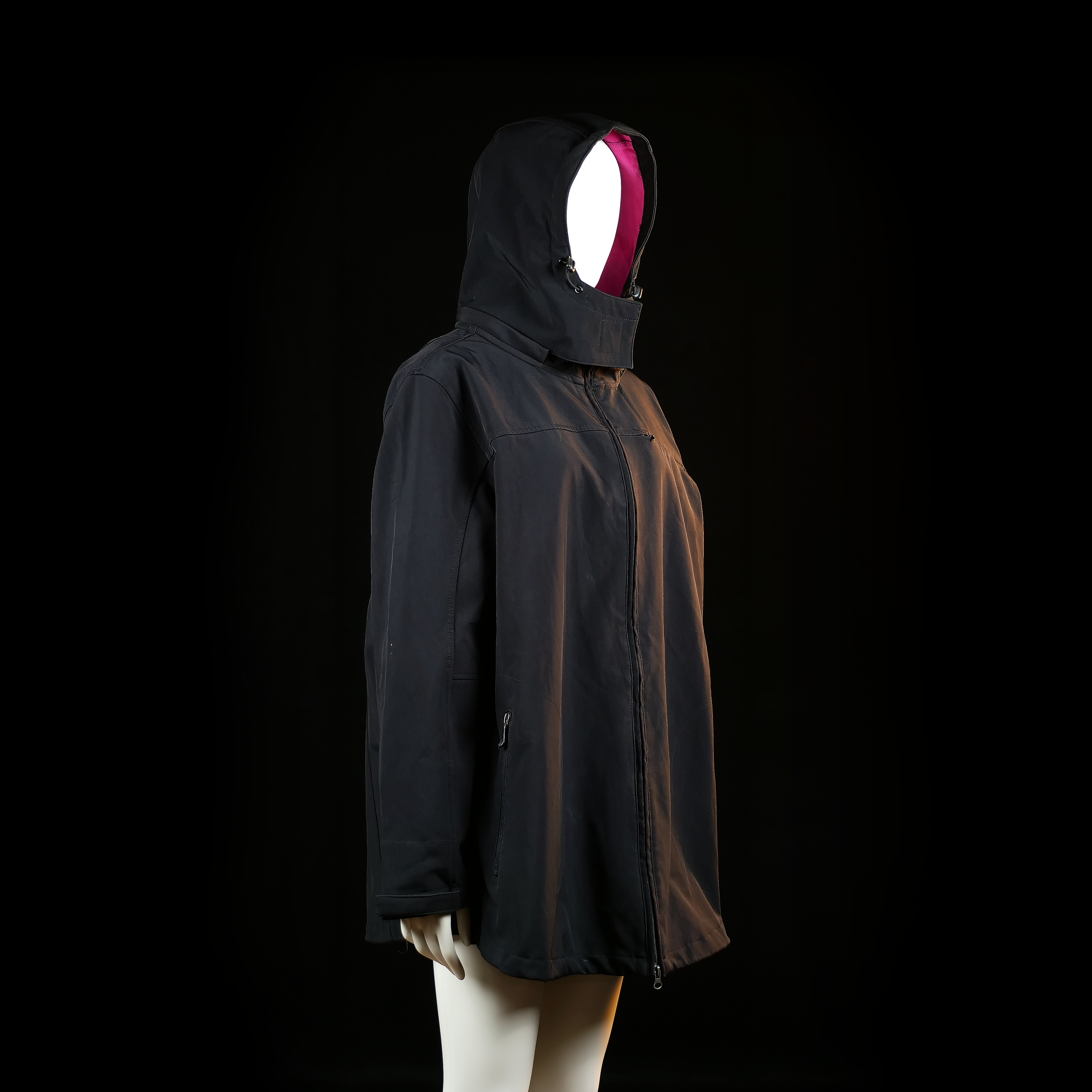Rain coat - Black & Pink - Size 50