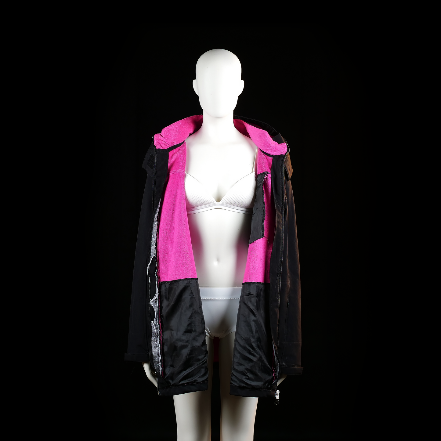 Rain coat - Black & Pink - Size 50