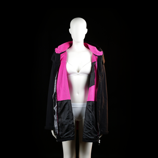 Rain coat - Black & Pink - Size 50
