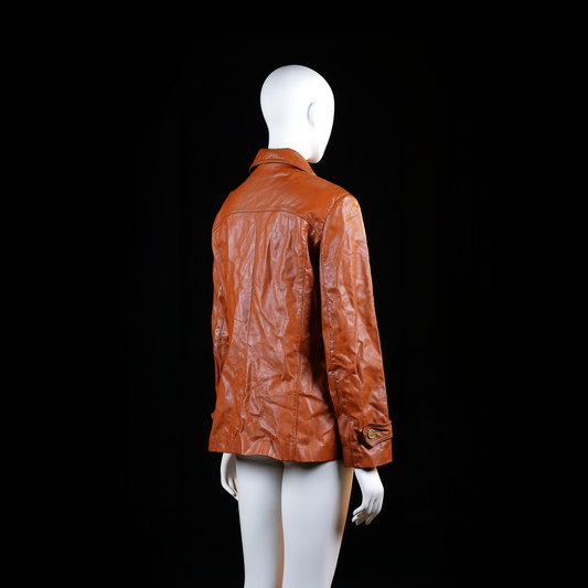 Leather jacket - Camel - Size 42