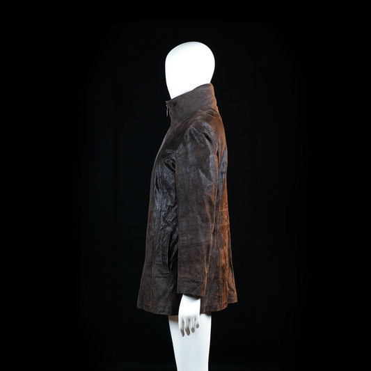 Leather jacket - Dark Brown - Size 40