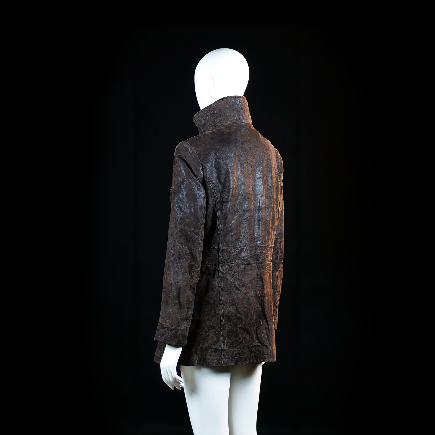 Leather jacket - Dark Brown - Size 40