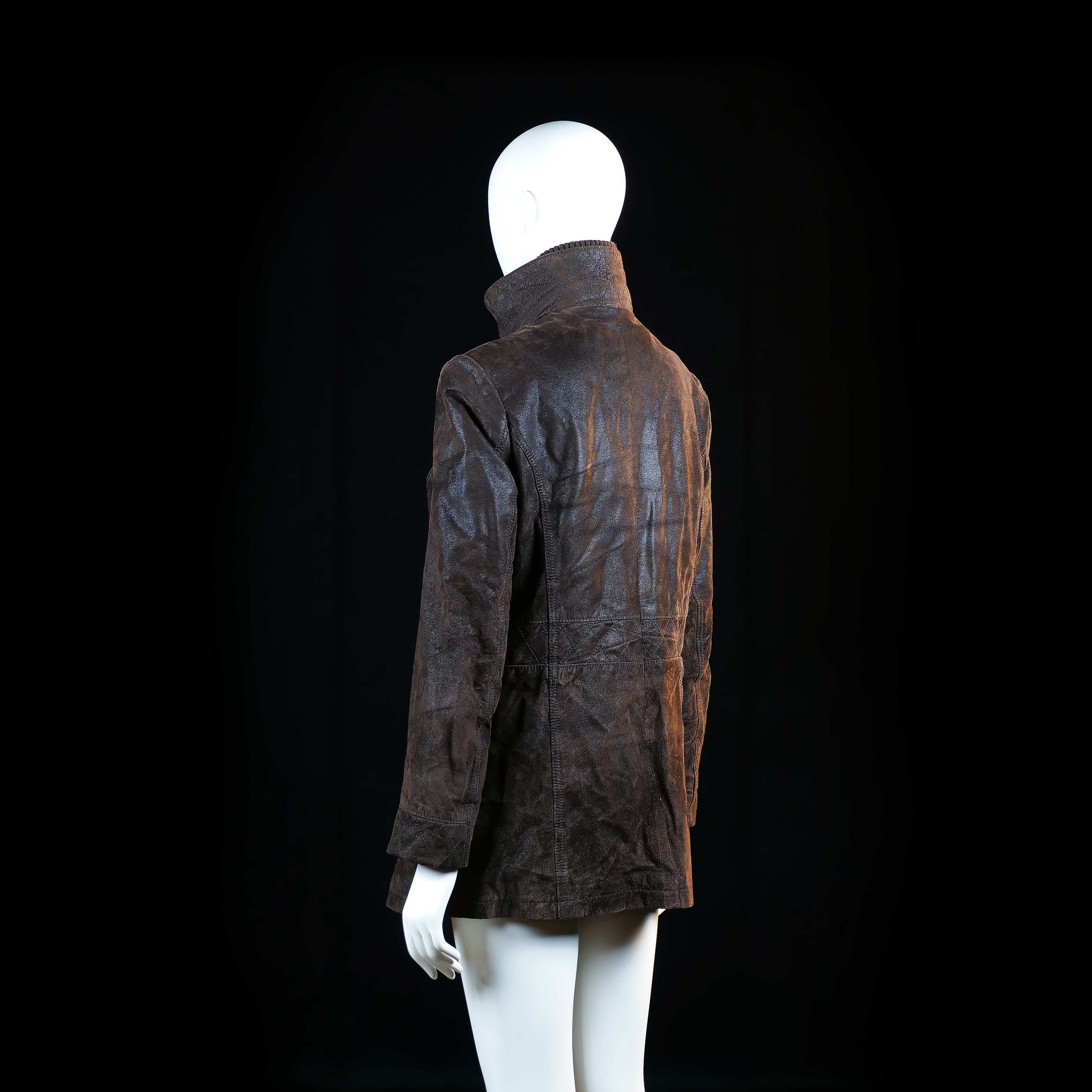 Leather jacket - Dark Brown - Size 40
