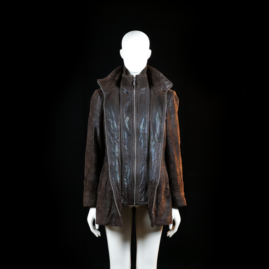 Leather jacket - Dark Brown - Size 40