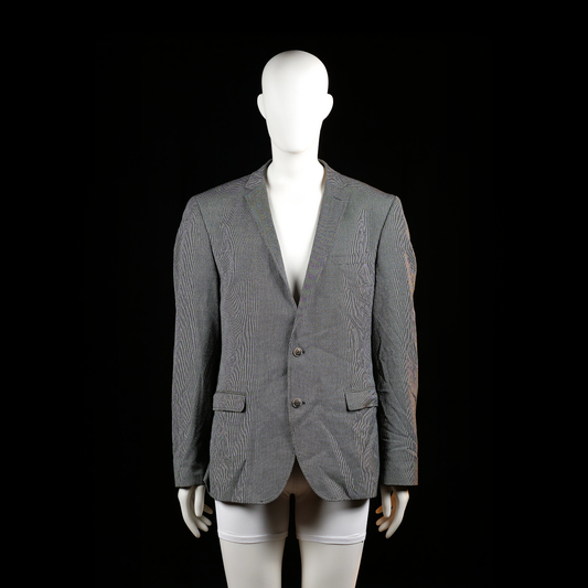 Stones - Blazer - Gray - Size 54 - Single-breasted blazer with a notched lapel, two-button closure, and front flap pockets. Features button details on sleeve cuffs and side vents at the back.