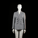Kappahl - Blazer - Gray & Black - Size 40 - Double-breasted plaid blazer with notched lapels and two front flap pockets. Features a checkered pattern with black buttons and a tailored fit.