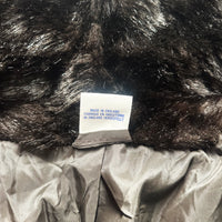 Fur jacket - Black & Dark Brown - Size 38