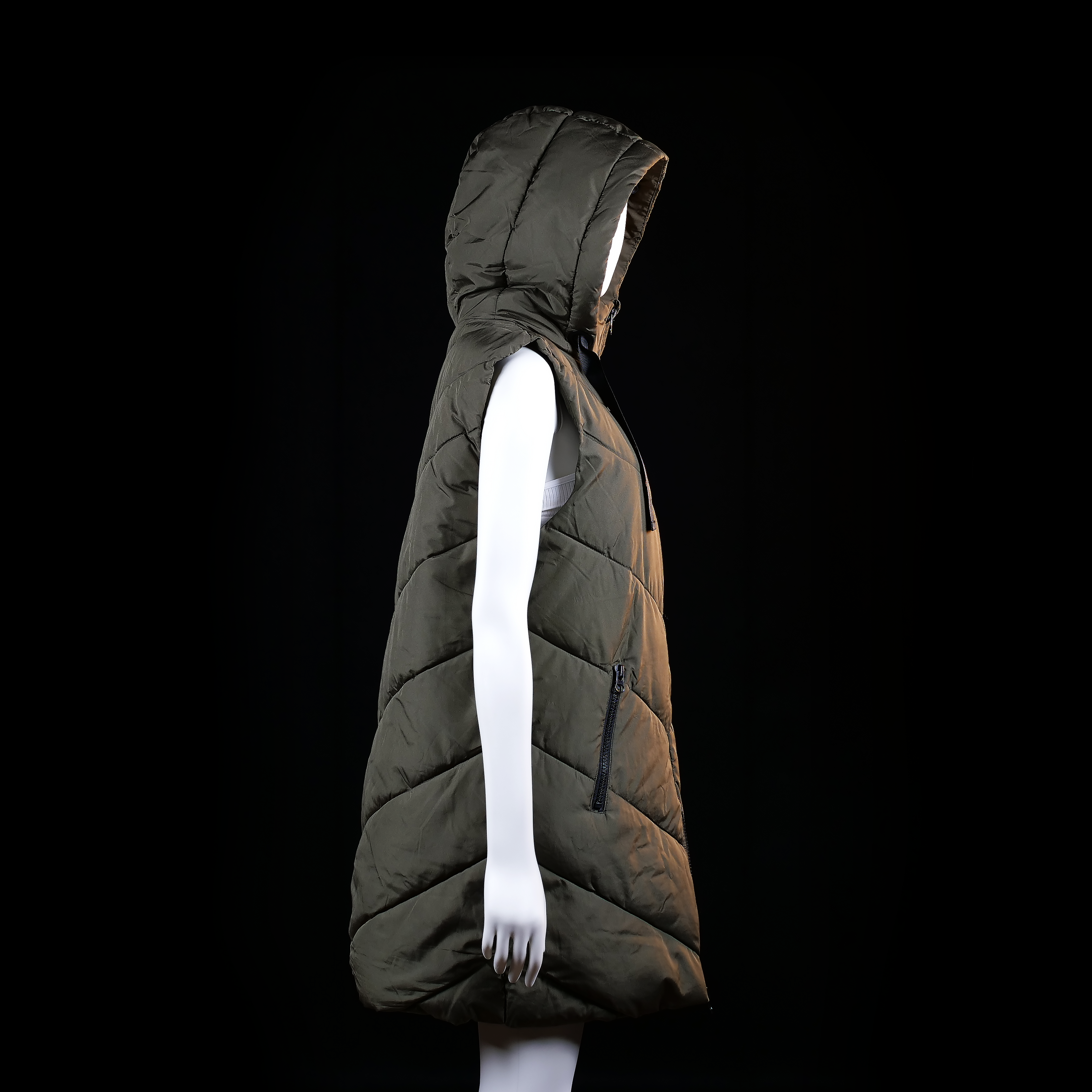 Padded vest - Olive - Size S