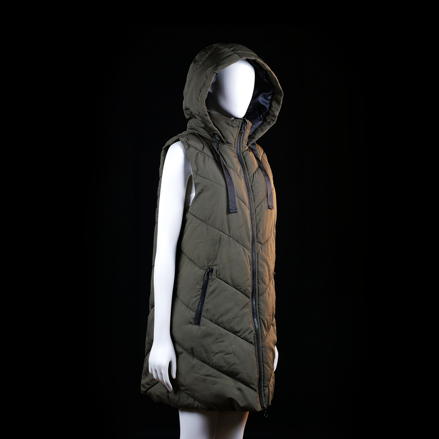 Padded vest - Olive - Size S
