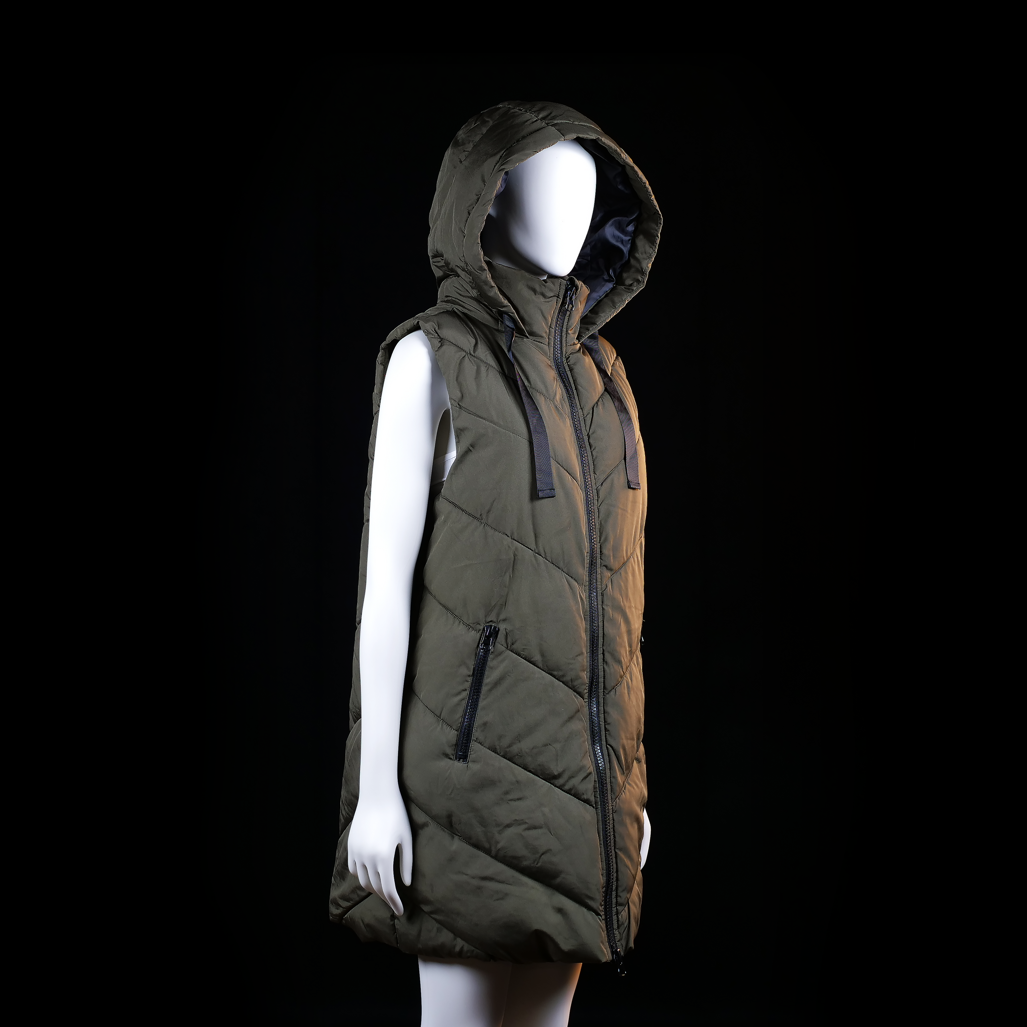 Padded vest - Olive - Size S