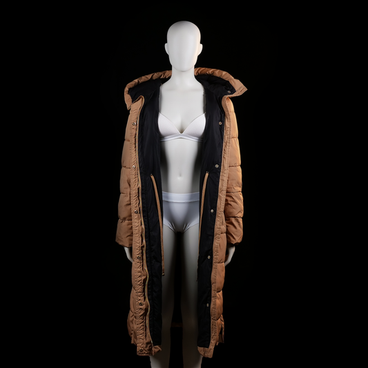 Padded coat - Camel - Size 38