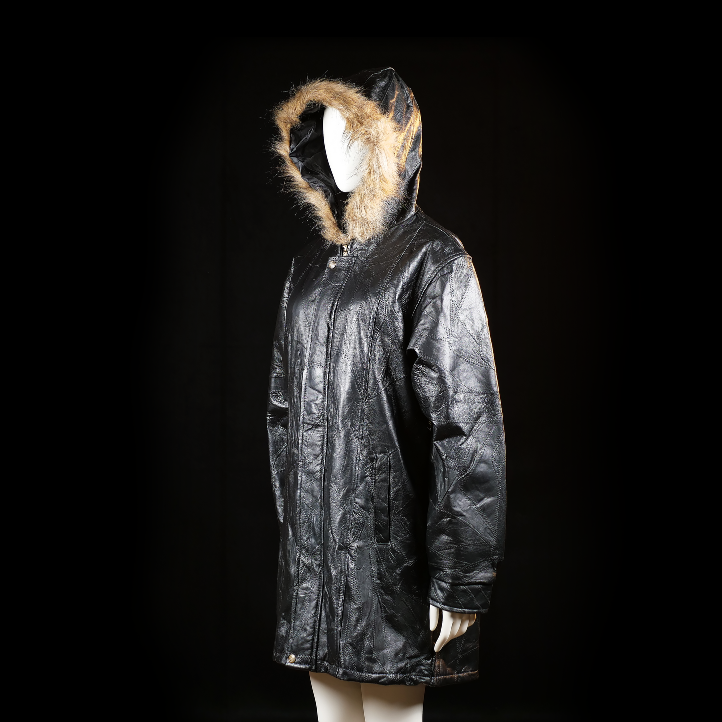Parka - Black & Camel - Size XXL