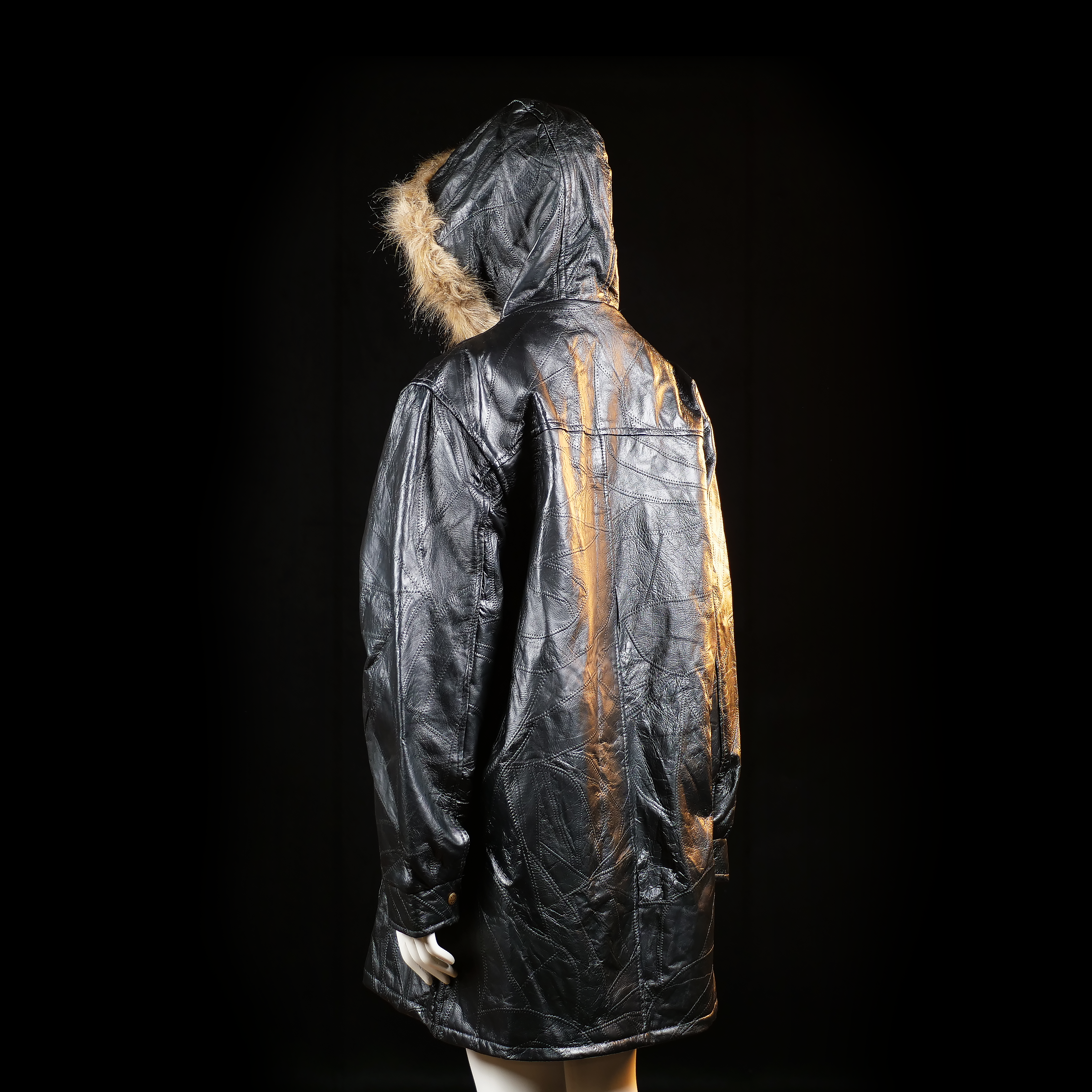 Parka - Black & Camel - Size XXL