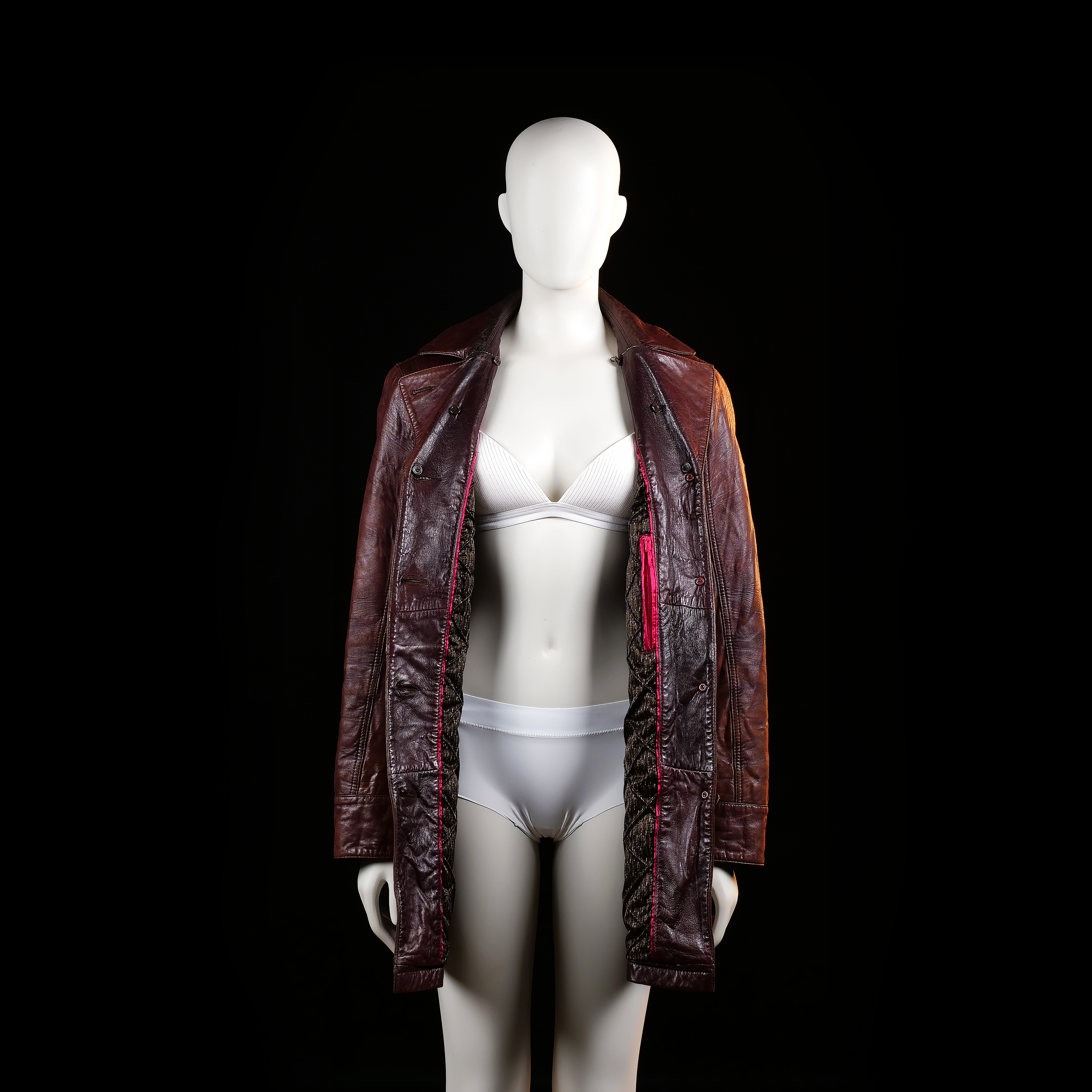 Leather jacket - Brown - Size 42
