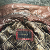 Leather jacket - Brown - Size 42