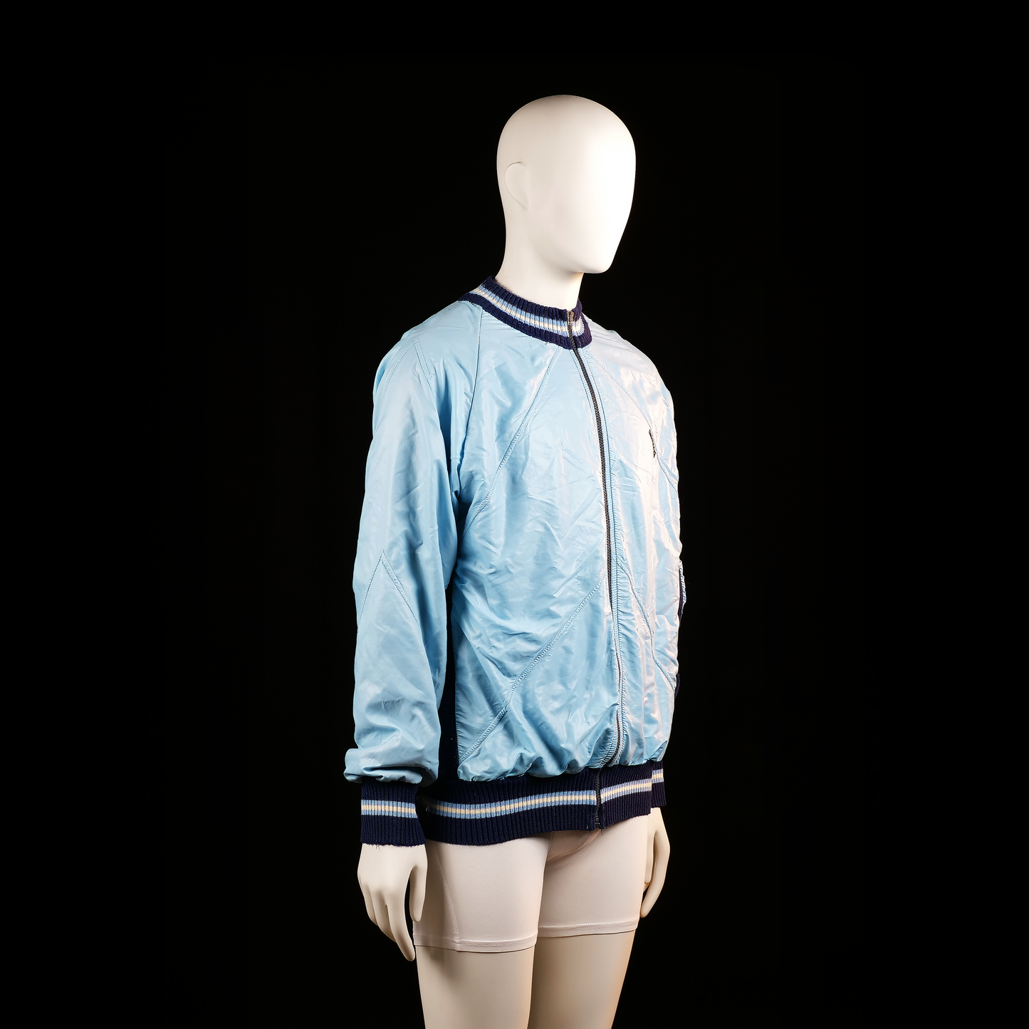 Bomber jacket - Light Blue & Navy - Size M