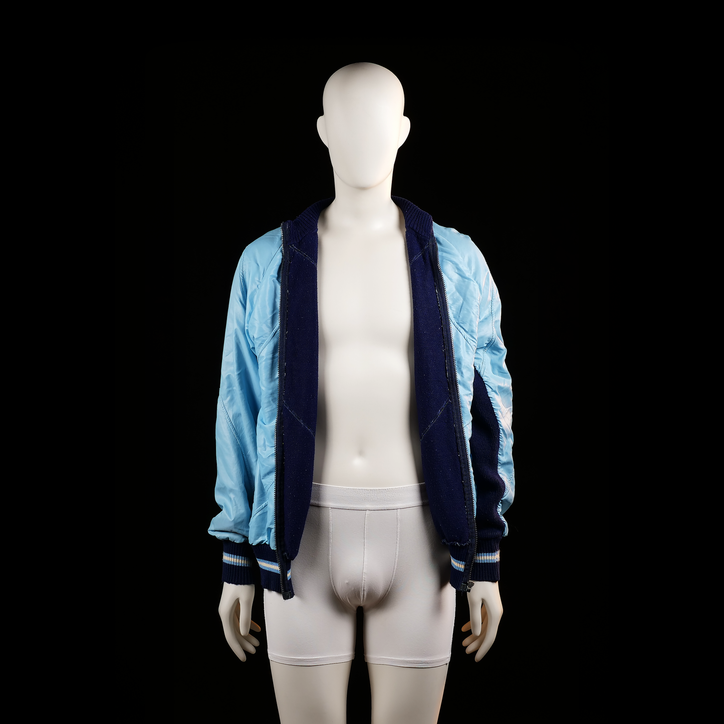 Bomber jacket - Light Blue & Navy - Size M